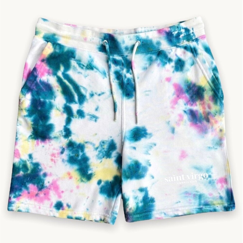 Saint Virgo Owners' Club Unisex Sweat Shorts - Multi Tie Dye Exclusive Colorway